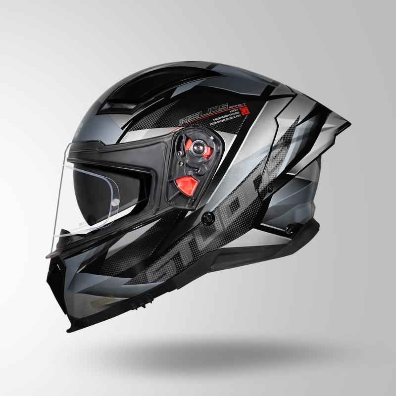Studds Helios Effect Helmet (Black & Grey)