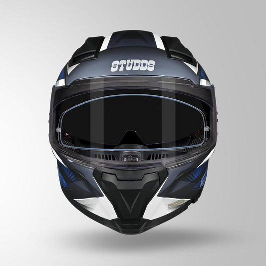 Studds Helios Effect Helmet - Matt Black Blue N6