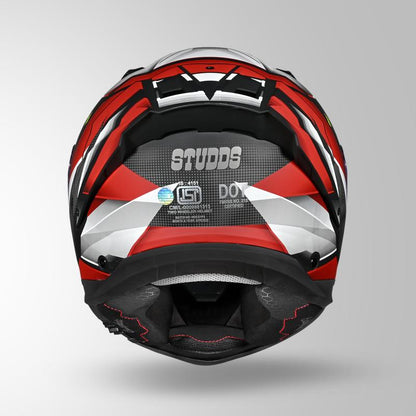 Studds Helios Effect Helmet - Matt Black White N2