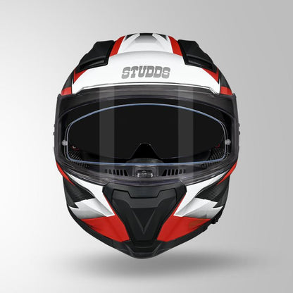 Studds Helios Effect Helmet - Matt Black White N2