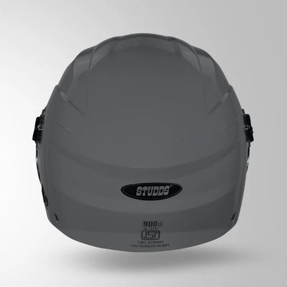 Studds N6 Open face Helmet Ray Super with Clear Visor (Matt Nardo Grey)