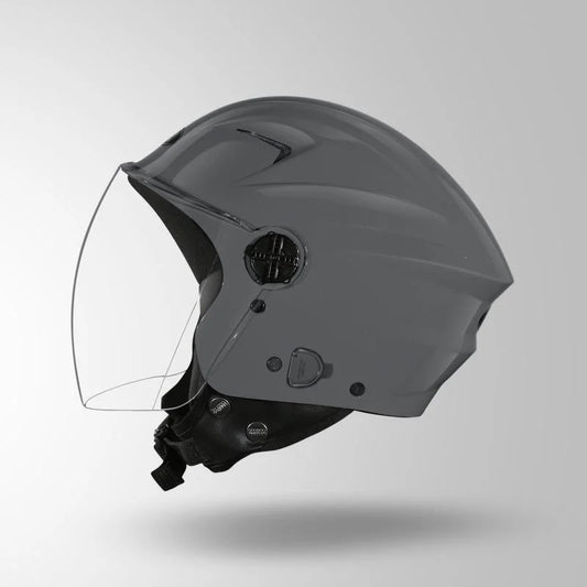 Studds N6 Open face Helmet Ray Super with Clear Visor (Matt Nardo Grey)