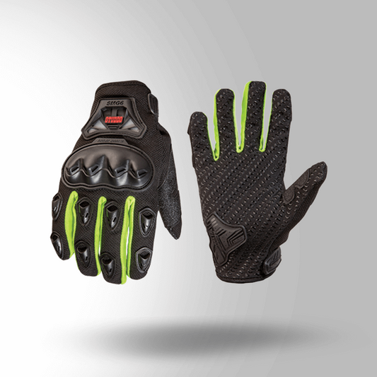 Studds SMG 6 Riding Gloves Fluorescent Green
