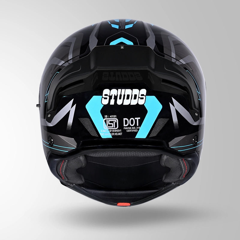 Studds Trooper D3 Ventura Decor Black & Blue - Helmet