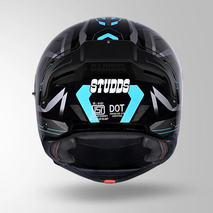 Studds Trooper D3 Ventura Decor Black & Blue - Helmet