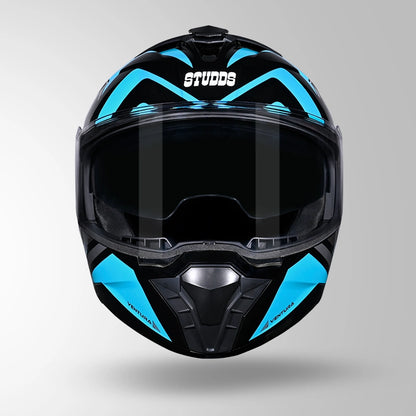 Studds Trooper D3 Ventura Decor Black & Blue - Helmet