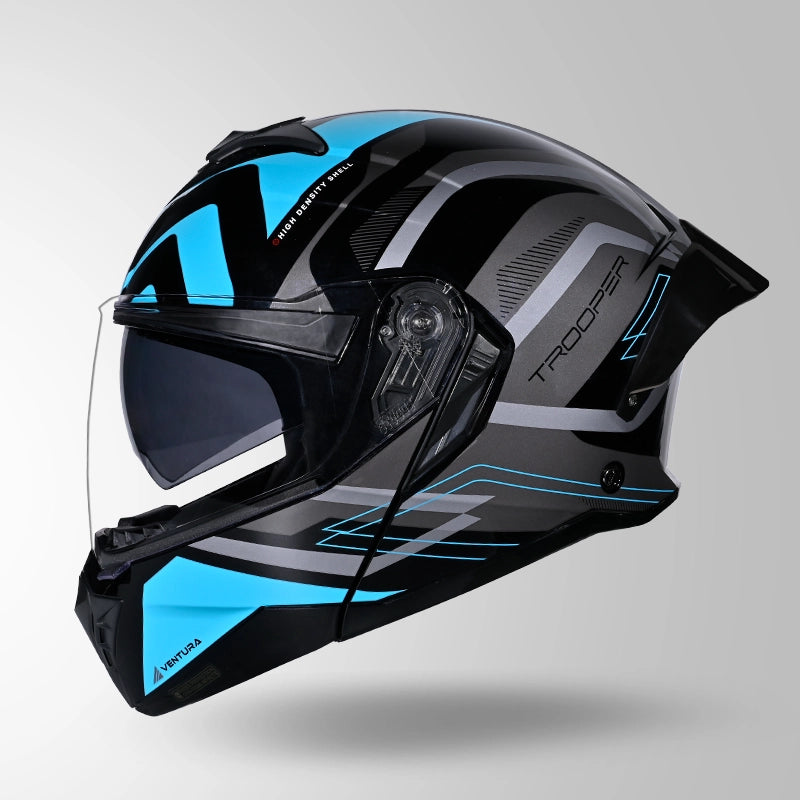 Studds Trooper D3 Ventura Decor Black & Blue - Helmet