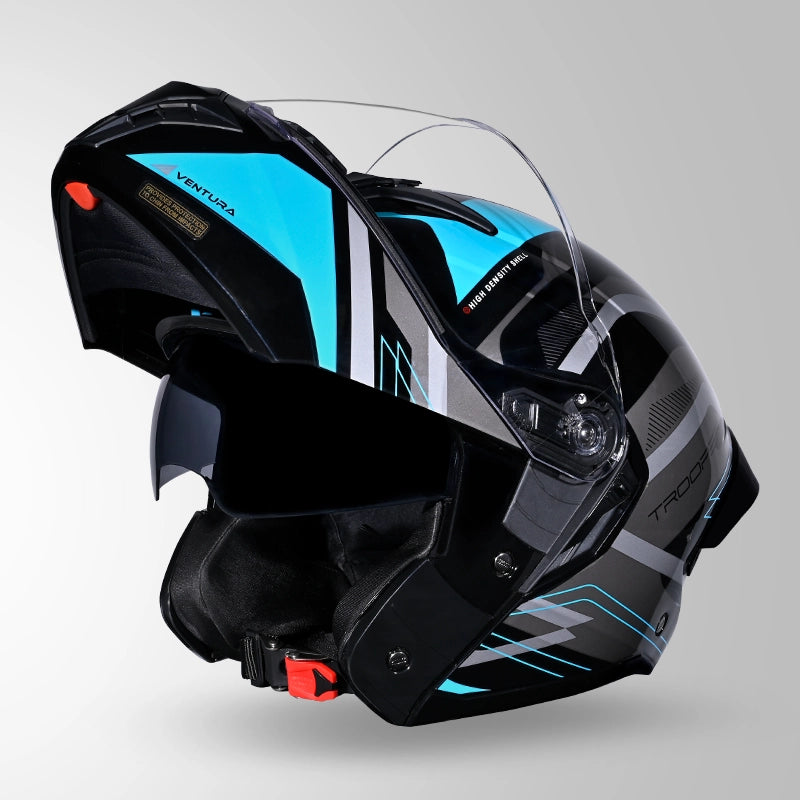 Studds Trooper D3 Ventura Decor Black & Blue - Helmet