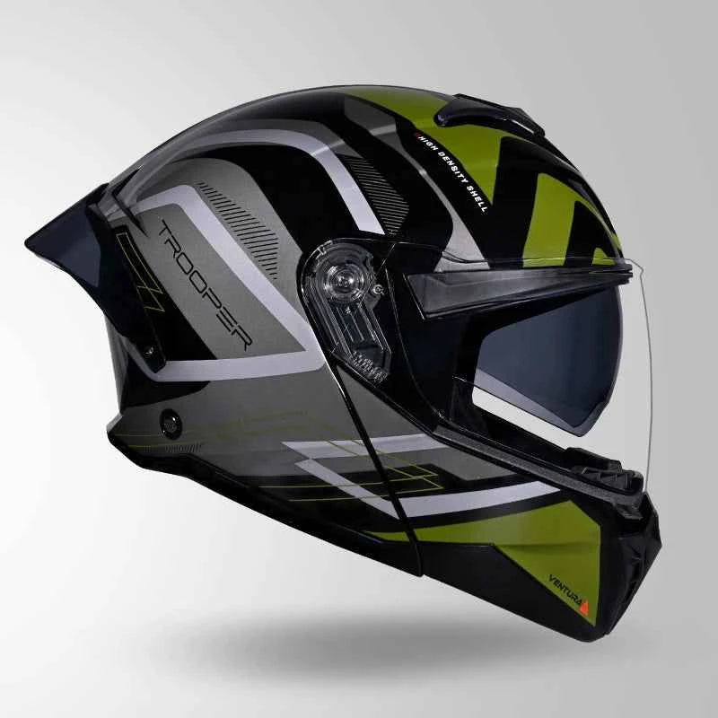 Studds Trooper D3 Ventura Decor Black & Green - Helmet