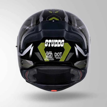 Studds Trooper D3 Ventura Decor Black & Green - Helmet