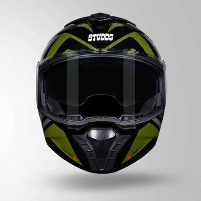 Studds Trooper D3 Ventura Decor Black & Green - Helmet
