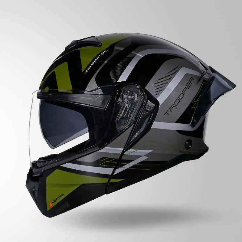 Studds Trooper D3 Ventura Decor Black & Green - Helmet