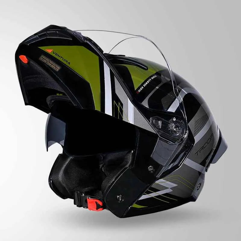 Studds Trooper D3 Ventura Decor Black & Green - Helmet