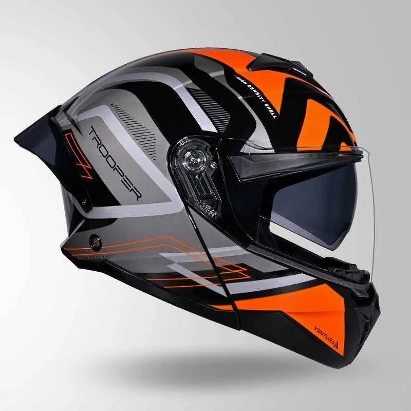 Studds Trooper D3 Ventura Decor Black & Orange - Helmet