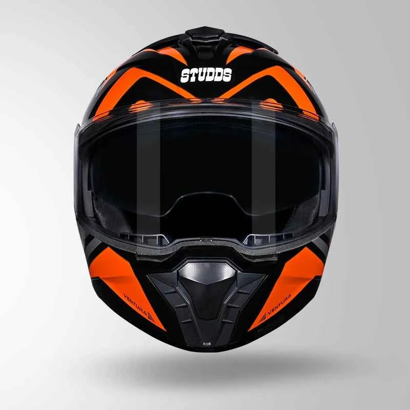 Studds Trooper D3 Ventura Decor Black & Orange - Helmet