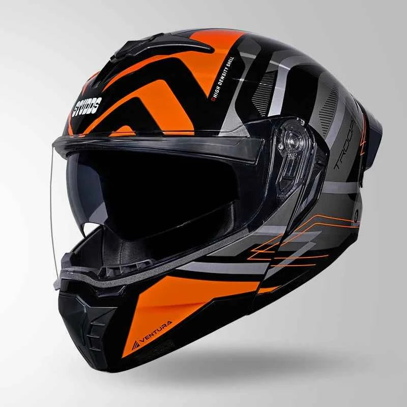Studds Trooper D3 Ventura Decor Black & Orange - Helmet