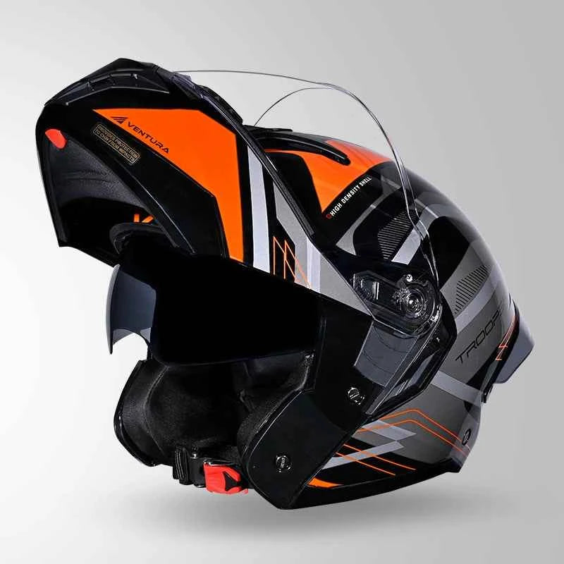 Studds Trooper D3 Ventura Decor Black & Orange - Helmet