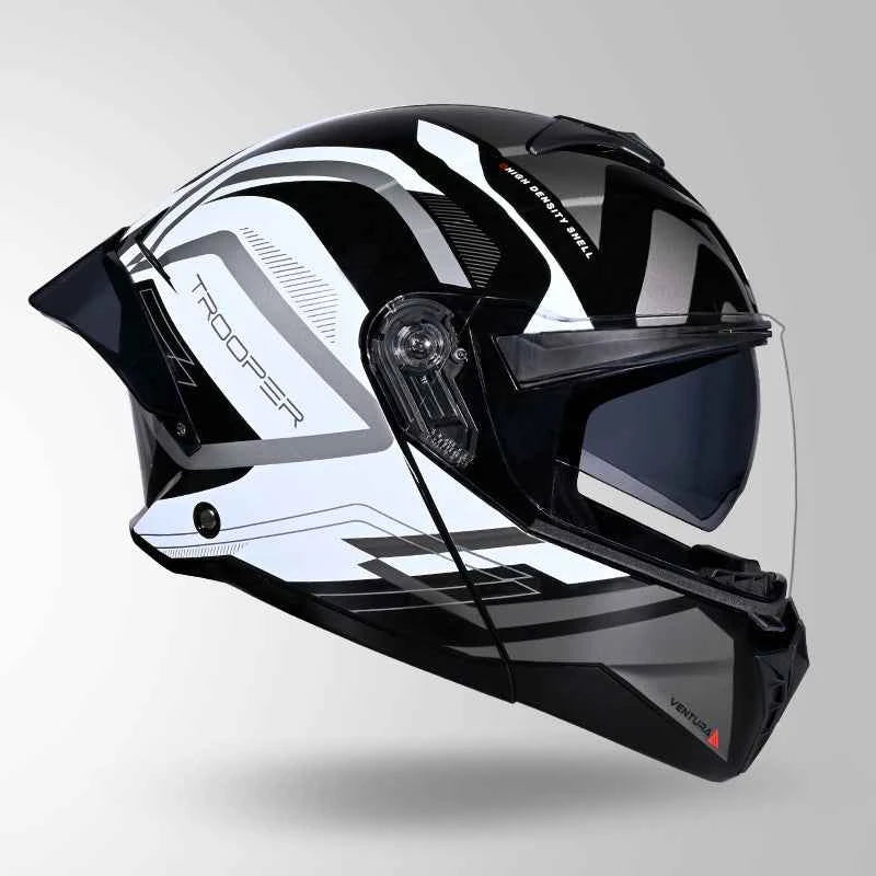 Studds Trooper D3 Ventura Decor Black & White - Helmet