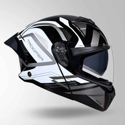 Studds Trooper D3 Ventura Decor Black & White - Helmet