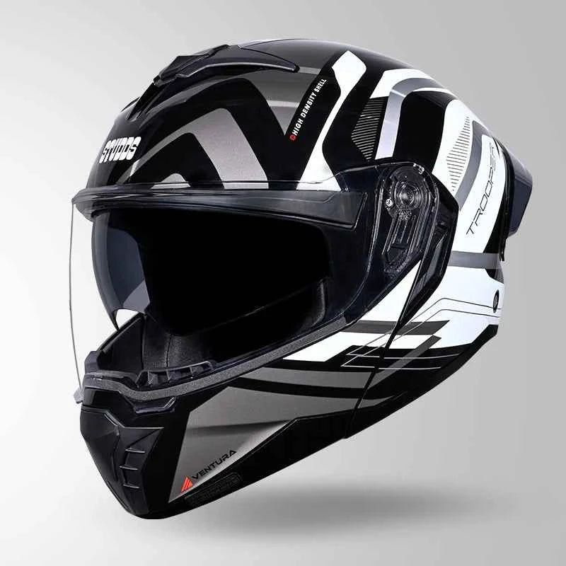 Studds Trooper D3 Ventura Decor Black & White - Helmet