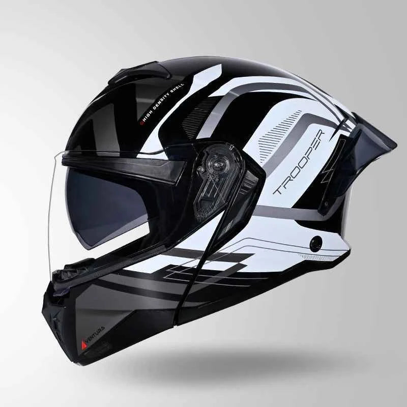 Studds Trooper D3 Ventura Decor Black & White - Helmet