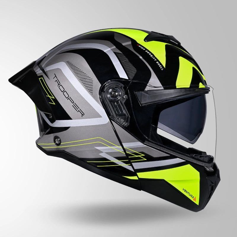 Studds Trooper D3 Ventura Decor Black & Yellow - Helmet