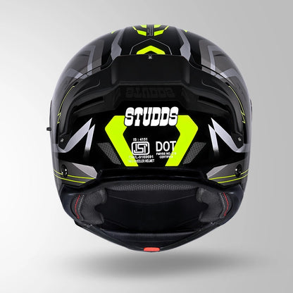 Studds Trooper D3 Ventura Decor Black & Yellow - Helmet