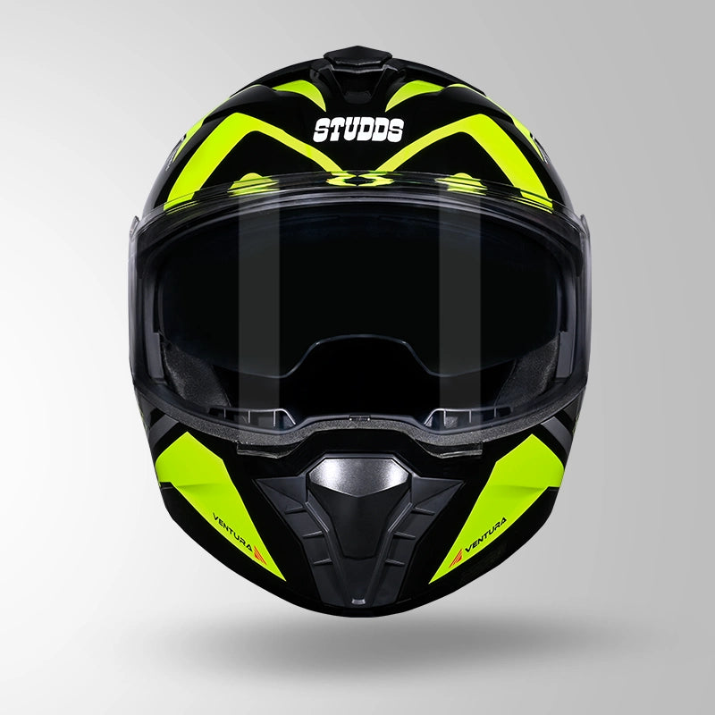 Studds Trooper D3 Ventura Decor Black & Yellow - Helmet