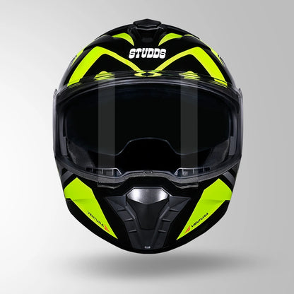 Studds Trooper D3 Ventura Decor Black & Yellow - Helmet