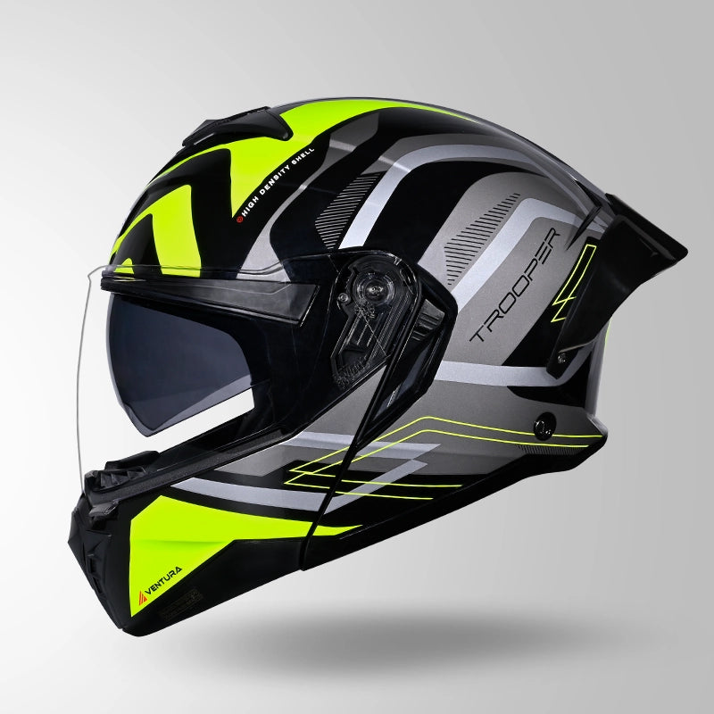 Studds Trooper D3 Ventura Decor Black & Yellow - Helmet