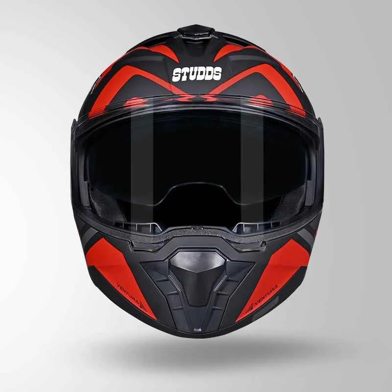 Studds Trooper D3 Ventura Decor Matt Black & Red - Helmet