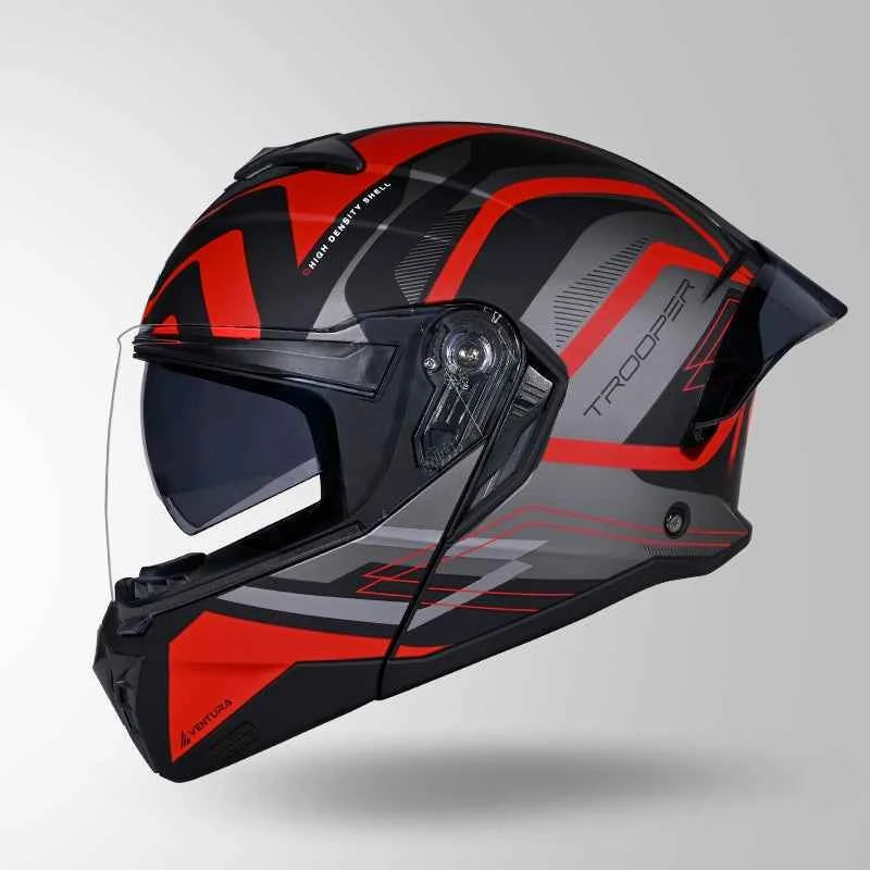 Studds Trooper D3 Ventura Decor Matt Black & Red - Helmet