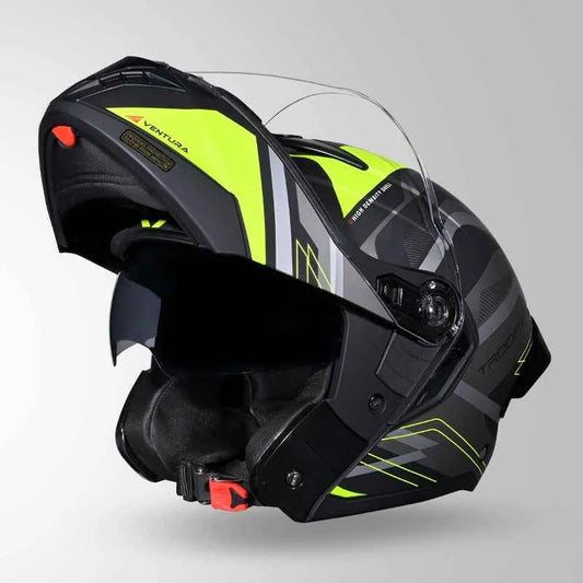 Studds Trooper D3 Ventura Decor Matt Black & Yellow - Helmet