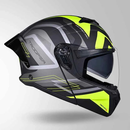 Studds Trooper D3 Ventura Decor Matt Black & Yellow - Helmet