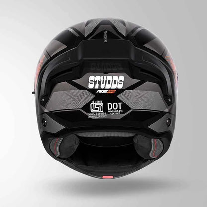 Studds Trooper D4 Race Decor Black / Orange & Grey - Helmet