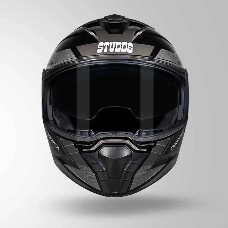 Studds Trooper D4 Race Decor Black / Orange & Grey - Helmet