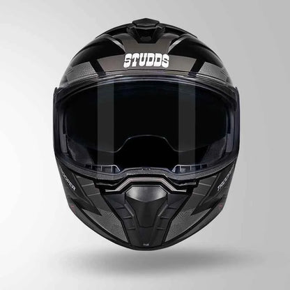 Studds Trooper D4 Race Decor Black / Orange & Grey - Helmet