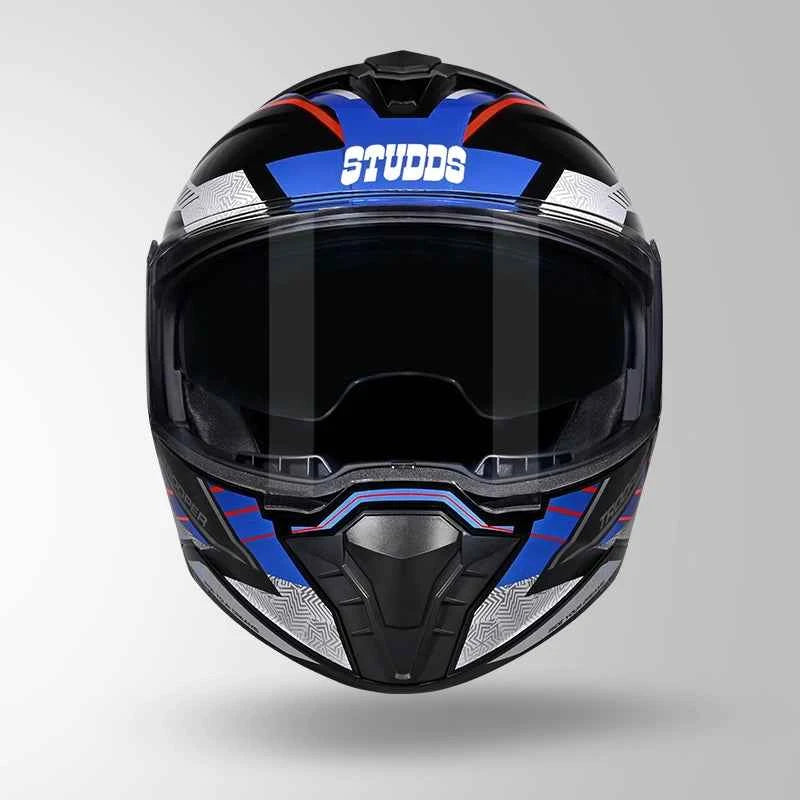 Studds Trooper D4 Race Decor Black / Red & Blue - Helmet
