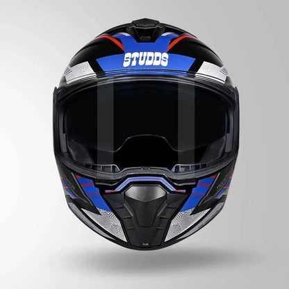 Studds Trooper D4 Race Decor Black / Red & Blue - Helmet