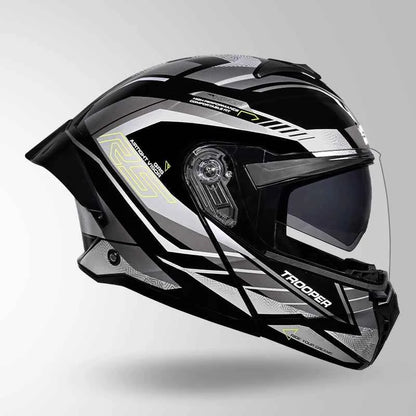 Studds Trooper D4 Race Decor Black / Yellow & Grey - Helmet