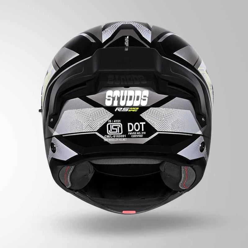 Studds Trooper D4 Race Decor Black / Yellow & Grey - Helmet