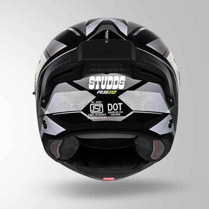 Studds Trooper D4 Race Decor Black / Yellow & Grey - Helmet