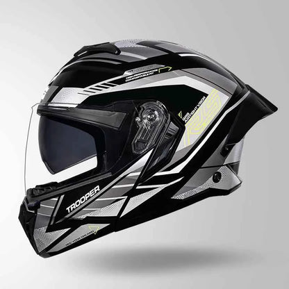 Studds Trooper D4 Race Decor Black / Yellow & Grey - Helmet
