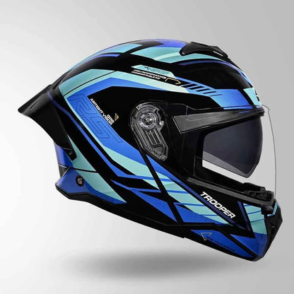 Studds Trooper D4 Race Decor Black & Blue - Helmet