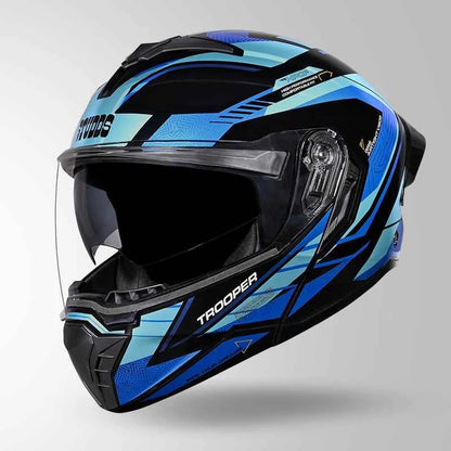 Studds Trooper D4 Race Decor Black & Blue - Helmet