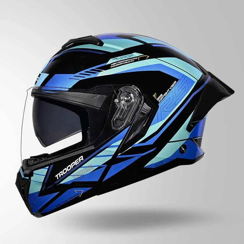 Studds Trooper D4 Race Decor Black & Blue - Helmet