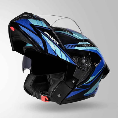 Studds Trooper D4 Race Decor Black & Blue - Helmet