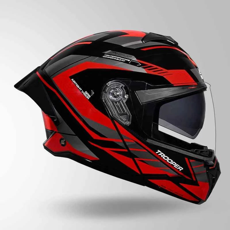 Studds Trooper D4 Race Decor Black & Red - Helmet