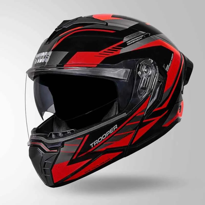 Studds Trooper D4 Race Decor Black & Red - Helmet