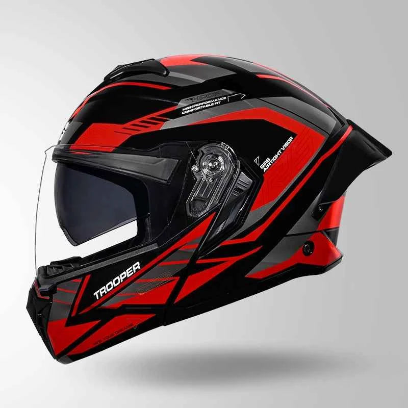 Studds Trooper D4 Race Decor Black & Red - Helmet